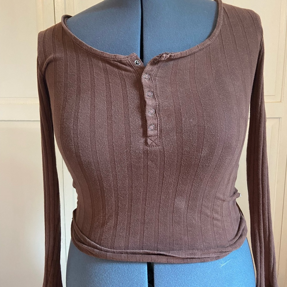 Brown long sleeve shirt